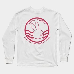 Cute Year of the Rabbit 2023 in Viva Magenta Long Sleeve T-Shirt